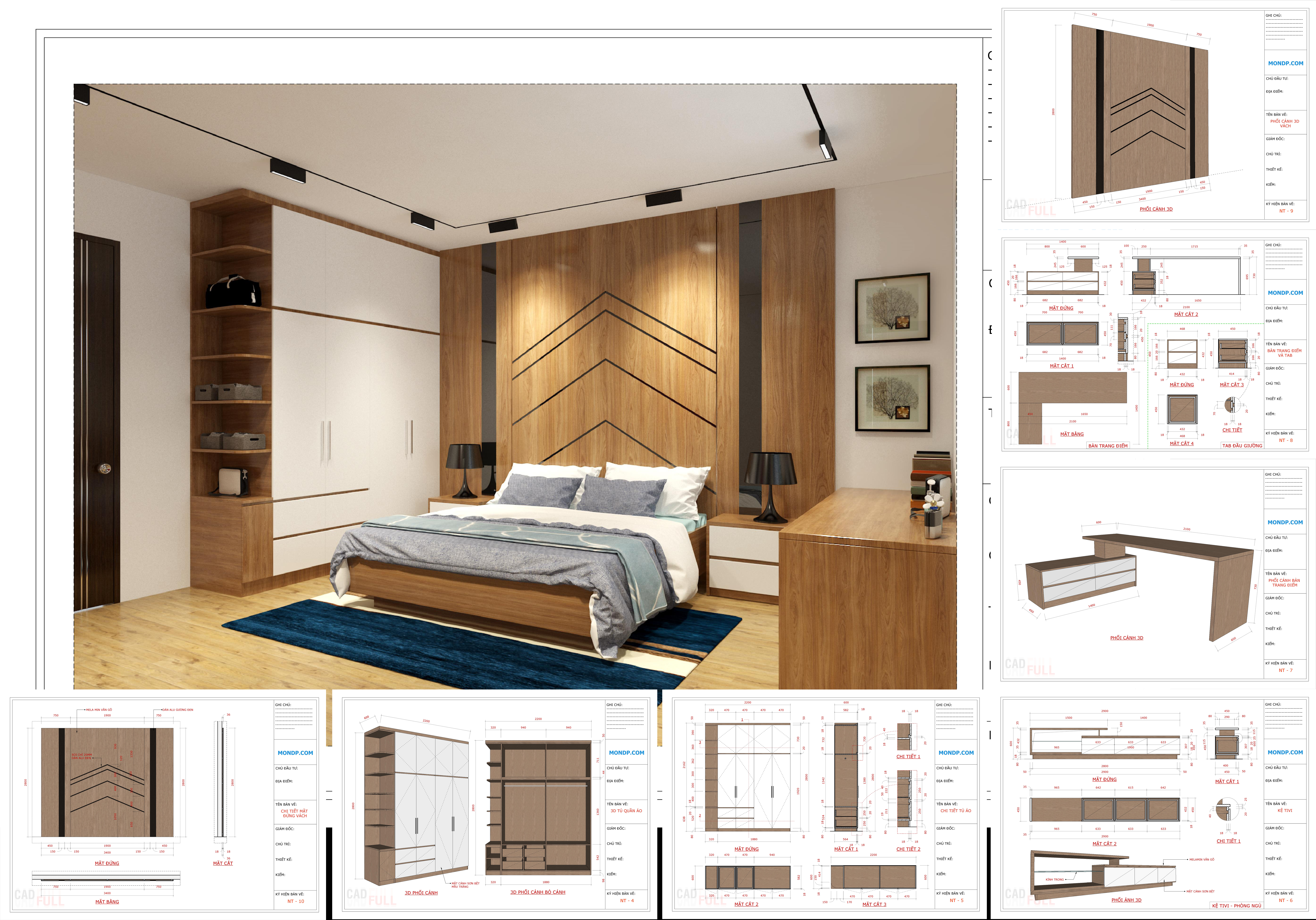 Layout Sketchup - Mẫu Phòng Ngủ 1